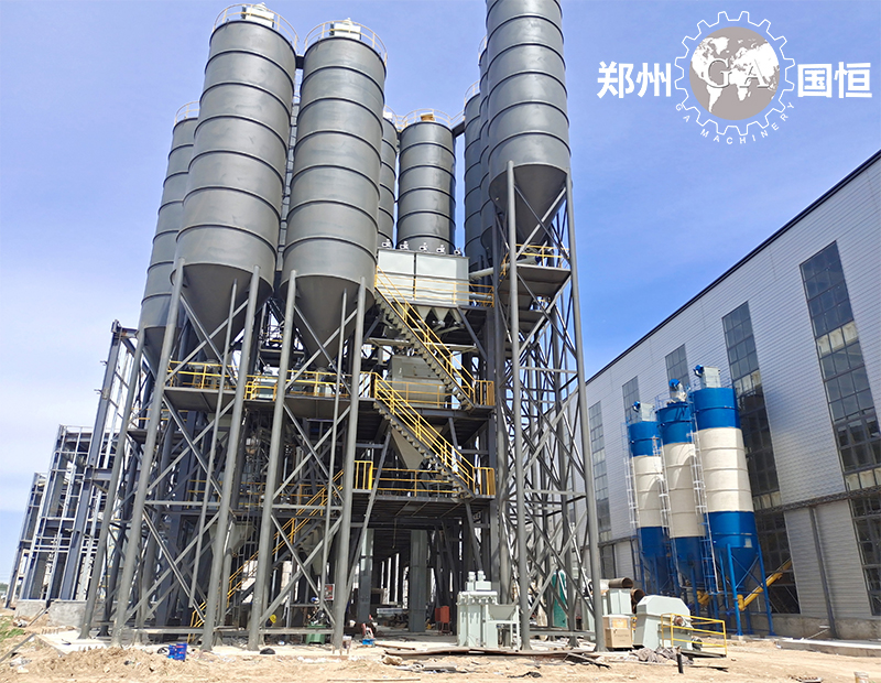 北京北鵬時產100噸干粉砂漿設備